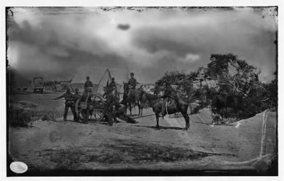 3734 - Morris Island, South Carolina. Battery 'B' of the last U.S. artillery (Henry's battery) active during siege operations against Fort Wagner and Battery Gregg