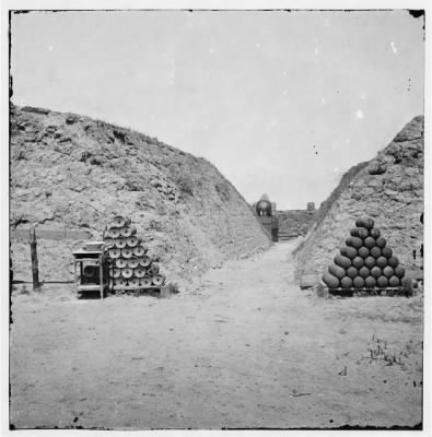 3945 - Charleston, South Carolina (vicinity). Interior view of Fort Johnson. (Morris Island)