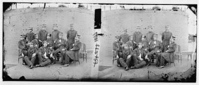 4152 - James River, Virginia. Group of officers on deck of the MONITOR