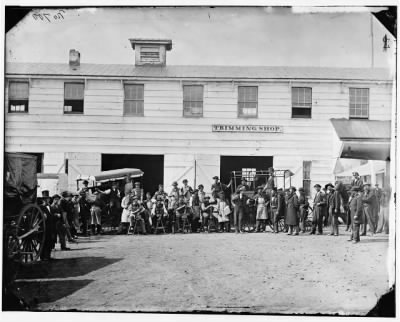 Thumbnail for 4353 - Washington, D.C. Workmen in front of the Trimming Shop