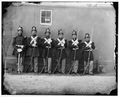 Thumbnail for 4404 - Washington, D.C. Six marines with fixed bayonets at the Navy Yard