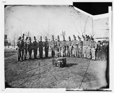 Thumbnail for 4741 - Washington, D.C. Band of 9th Veteran Reserve Corps, in shakoes and frogged jackets, at Washington Circle