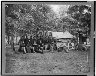 Thumbnail for 4744 - [Regimental staff, New York Volunteers, near Bealton, Va.] / T.H. O'Sullivan.