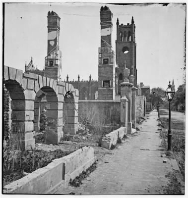 Thumbnail for 4918 - Charleston, South Carolina. Broad street, looking east with the ruins of Cathedral of St. John and St. Finbar