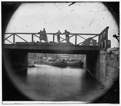 Thumbnail for 4920 - Richmond, Va. Bridge over the Canal; barges beyond