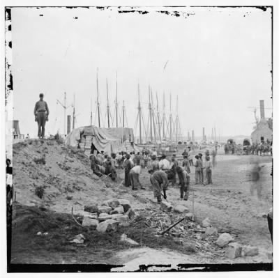 Thumbnail for 5108 - City Point, Virginia. Negroes working along the wharf