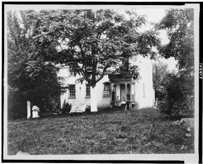 Thumbnail for 512 - D.R. Miller house, with family on porch, Hagerstown Pike, Antietam, Maryland