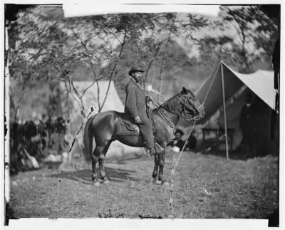 5260 - Antietam, Md. Allan Pinkerton ('E. J. Allen') of the Secret Service on horseback