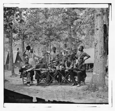 Thumbnail for 5384 - Bealton, Virginia. Officer's mess. Company F, 93d New York Volunteers Headquarters, Army of the Potomac