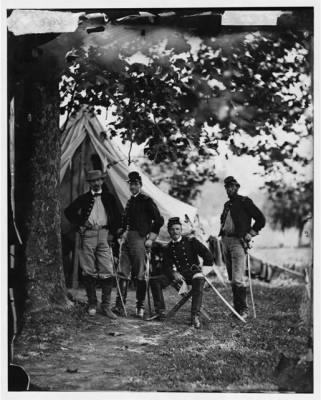 5603 - Westover Landing, Va. Col. William W. Averell, 3d Pennsylvania Cavalry, and staff