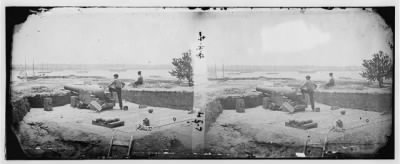 Thumbnail for 5637 - Gloucester, Virginia. Fortifications showing a 11-inch smooth-bore Dahlgren naval gun