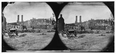 5651 - Richmond, Virginia. Ruins of Arsenal (Pratt's castle in distance background)