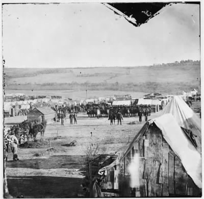 Thumbnail for 5742 - Fort Burnham, Va., vicinity. Camp of the 5th Pennsylvania Cavalry near the battlefield of Oct. 29, 1864