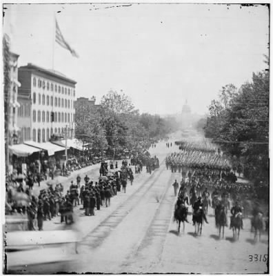 Thumbnail for 5764 - Washington, District of Columbia. The Grand Review of the Army. Infantry passing on Pennsylvania Avenue near the Treasury