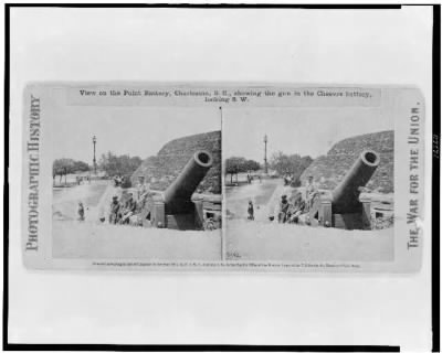 5792 - View on the Point Battery, Charleston, S.C., showing the gun in the Cheevrs battery, looking S.W.