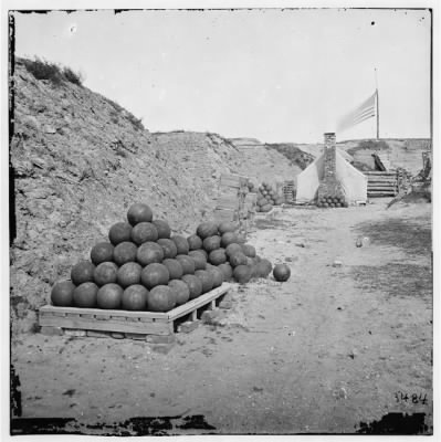 Thumbnail for 5983 - Charleston, S.C. Interior view of Fort Johnson, with stacks of shot