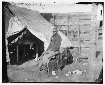 Thumbnail for 5990 - [Bealton, Virginia?]. John Henry, servant, at headquarters, 3d Army Corps, Army of the Potomac