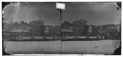 6092 - Richmond, Virginia. View burnt district and Capitol building from canal basin