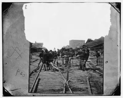 6225 - Atlanta, Georgia. Sherman's men tearing up railroad track