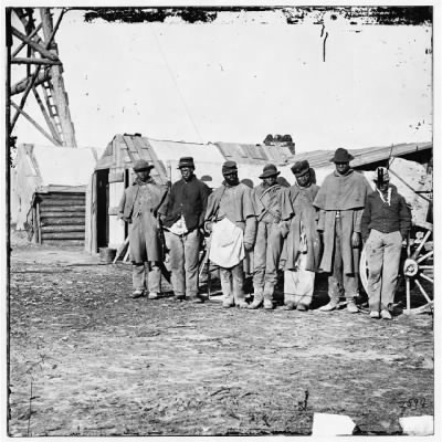 6227 - Bermuda Hundred, Va. African-American teamsters near the signal tower