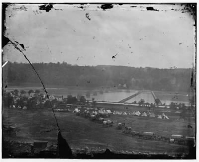 6441 - Berlin (now Brunswick), Md. Pontoon bridge and ruins of the stone bridge