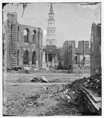 6457 - Charleston, South Carolina. Ruins of Cathedral of St. John and St. Finbar and Secession Hall