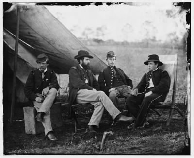 646 - [Culpeper, Virginia]. Group of officers, headquarters, Army of the Potomac