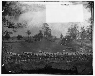 6465 - Antietam, Maryland. 93rd New York Infantry, headquarters Army of the Potomac