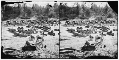 6548 - Broadway Landing, Appomattox River, Virginia. Park of artillery