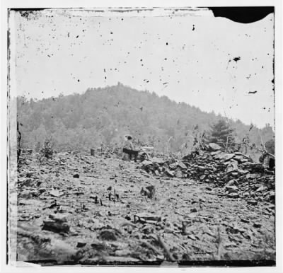 6662 - Gettysburg, Pennsylvania. Big Round Top from entrenchments on Little Round Top