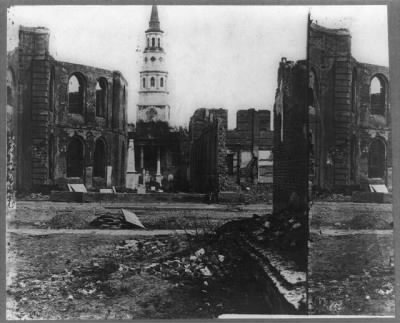 Thumbnail for 6765 - Ruins of Circular Church and Secession Hall, Charleston, S.C., St. Philips Church in distance