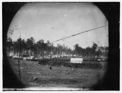 Thumbnail for 6820 - Brandy Station, Virginia. Army of the Potomac. Western half of the camp. Chapel in foreground