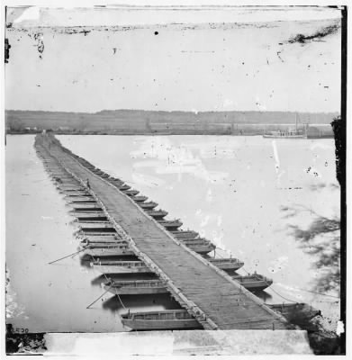 Thumbnail for 771 - Jones' Landing, Virginia (vicinity). Pontoon bridge across the James River