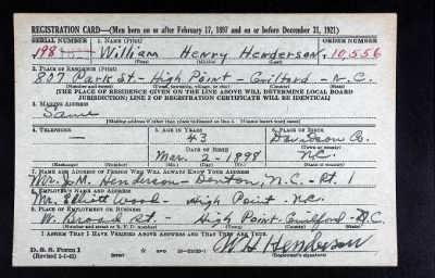 Thumbnail for William Henry > Henderson, William Henry