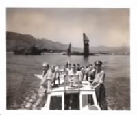 Thumbnail for 31st NCB Officers Sasebo Harbor 1945 Cmdr. Enger on Left