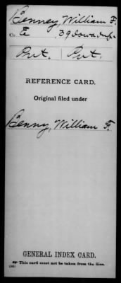 Thumbnail for William F > Benney, William F (Pvt)