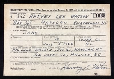 Thumbnail for Harvey Lee > Watson, Harvey Lee