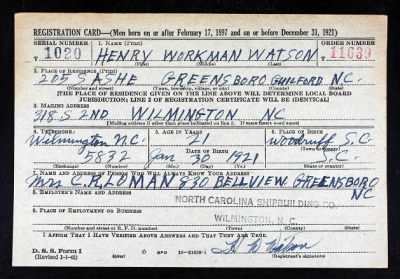 Thumbnail for Henry Workman > Watson, Henry Workman