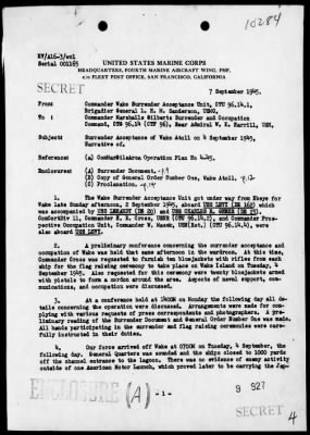 CINPAC > Narrative of the surrender of Wake Atoll to US Forces on 9/4/45