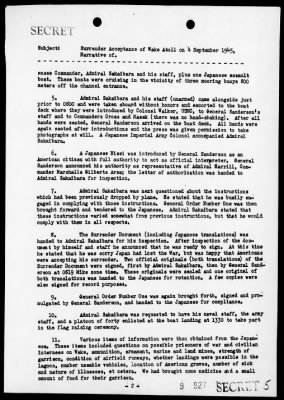 CINPAC > Narrative of the surrender of Wake Atoll to US Forces on 9/4/45