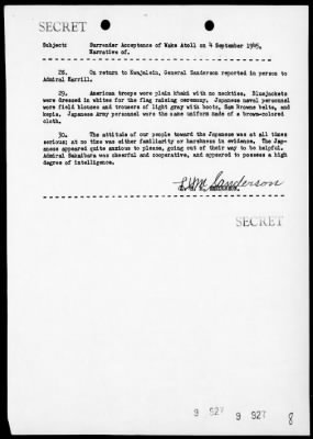 CINPAC > Narrative of the surrender of Wake Atoll to US Forces on 9/4/45