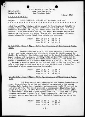 USS WALLACE L LIND > War Diary, 7/1-31/45