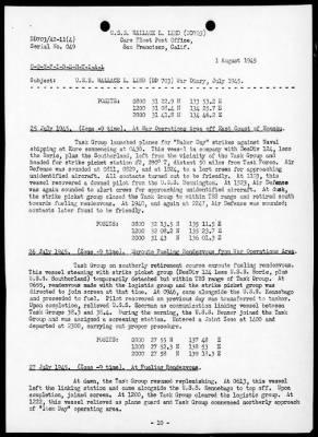 USS WALLACE L LIND > War Diary, 7/1-31/45