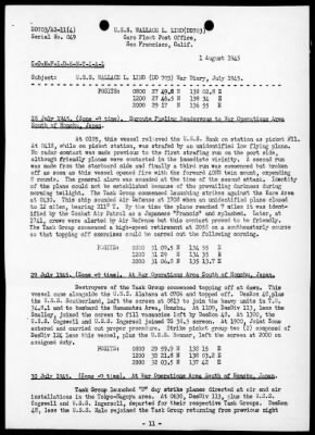 USS WALLACE L LIND > War Diary, 7/1-31/45