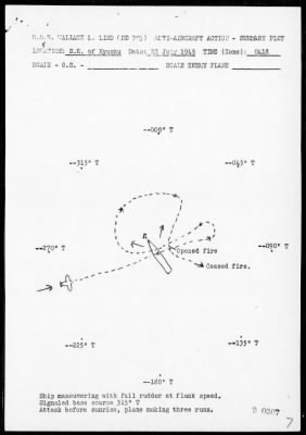 USS WALLACE L LIND > Rep of AA actions off Japan on 7/9 & 28/45