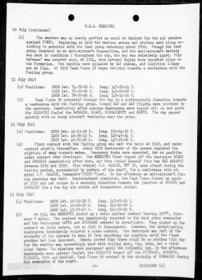 USS MISSOURI > War Diary, 7/1-31/45