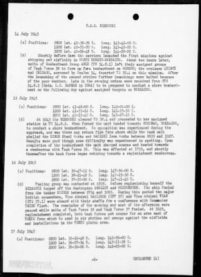 USS MISSOURI > War Diary, 7/1-31/45