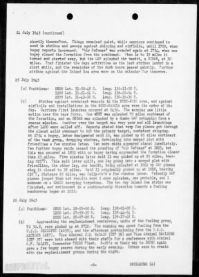 USS MISSOURI > War Diary, 7/1-31/45