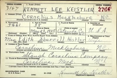 Thumbnail for Kemmett Lee > Keistler, Kemmett Lee