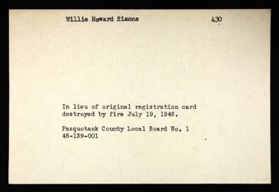 Thumbnail for Willie Howard > Simons, Willie Howard